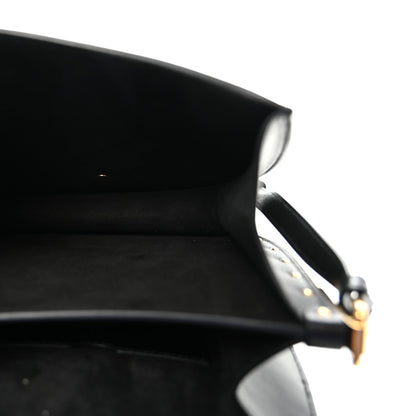 Box Calfskin Medium Bobby Frame Flap Black