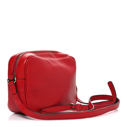 Pebbled Calfskin Small Soho Disco Bag Tabasco Red