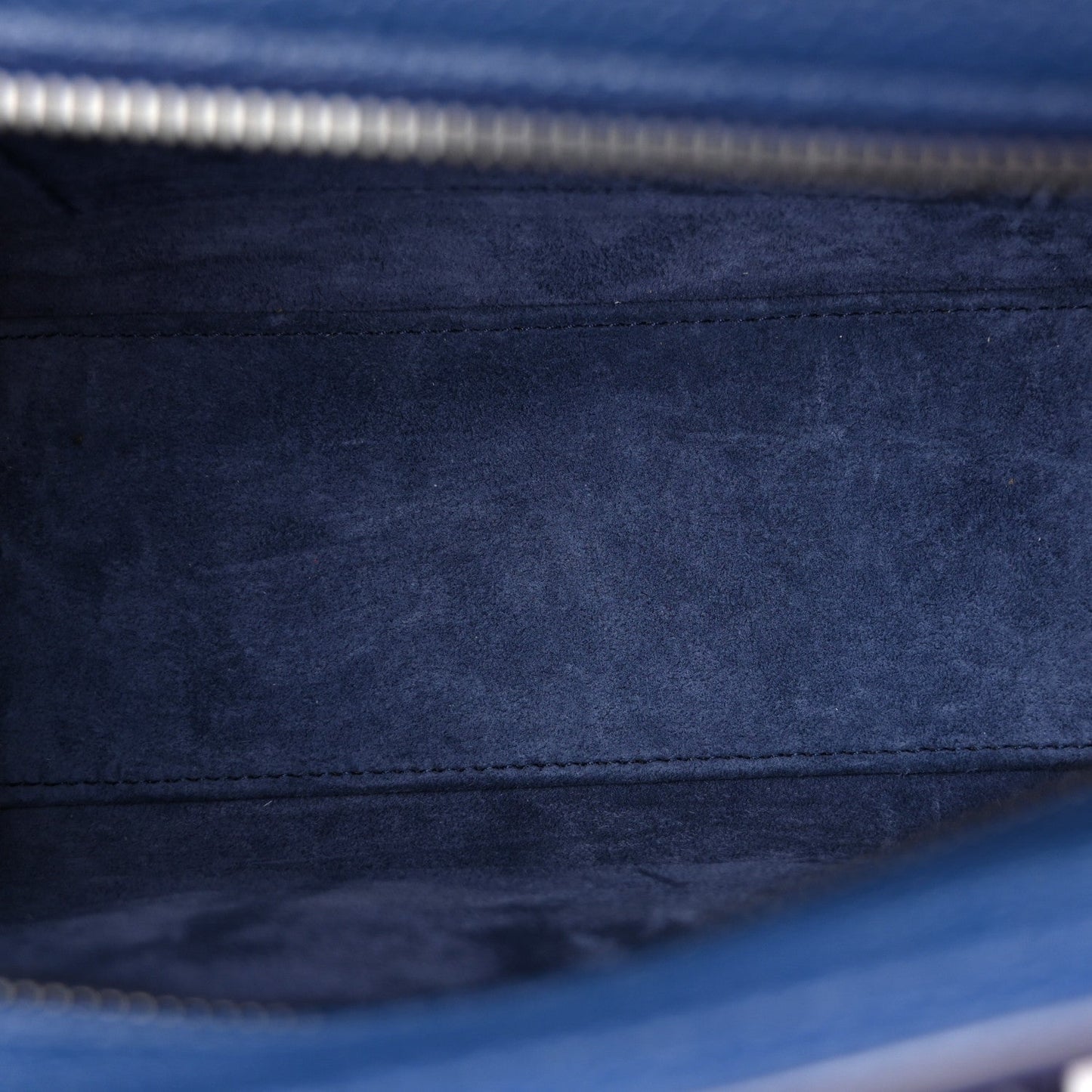Drummed Calfskin Nano Luggage Indigo