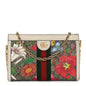 GG Supreme Monogram Flora Web Small Ophidia Chain Shoulder Bag White