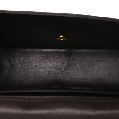 Caviar Stitch Jumbo Single Flap Brown
