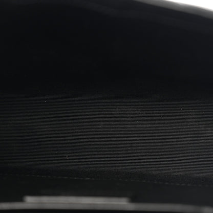 Grain De Poudre Textured Mixed Matelasse Triquilt Medium Monogram Monochrome Satchel Black