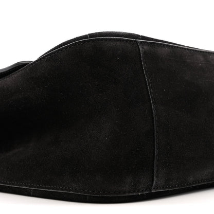 Suede Calfskin Small Souplissimo Maxi Flap Black