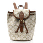 Triomphe Canvas Calfskin Mini Folco Backpack White