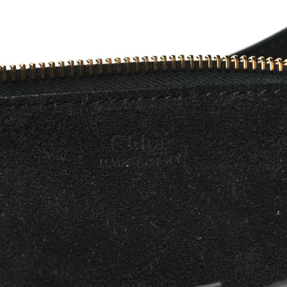 Shiny Calfskin Small Marcie Hobo Bag Black