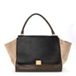 Calfskin Suede Tri-color Large Trapeze Olive