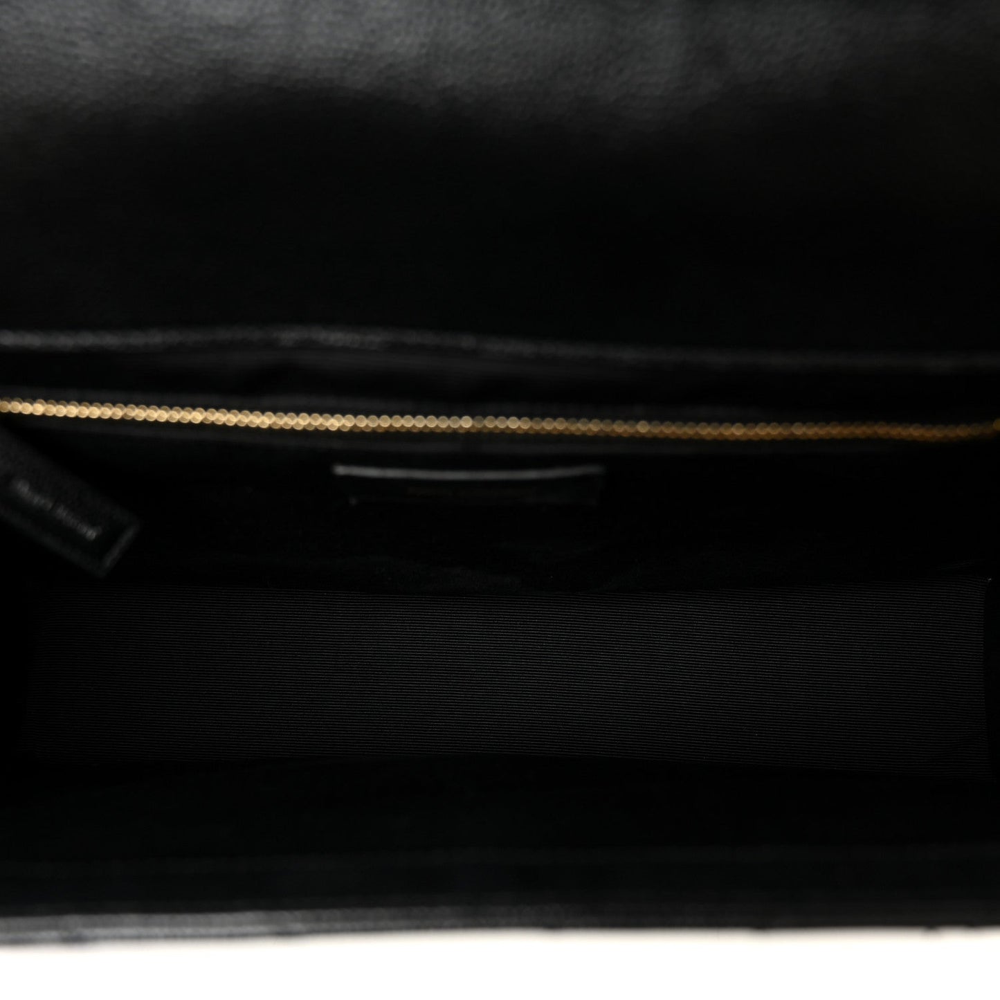 Grain De Poudre Matelasse Chevron Large Monogram Satchel Black