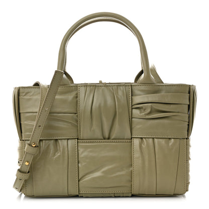 Foulard Intrecciato Pleated Arco Tote Travertine