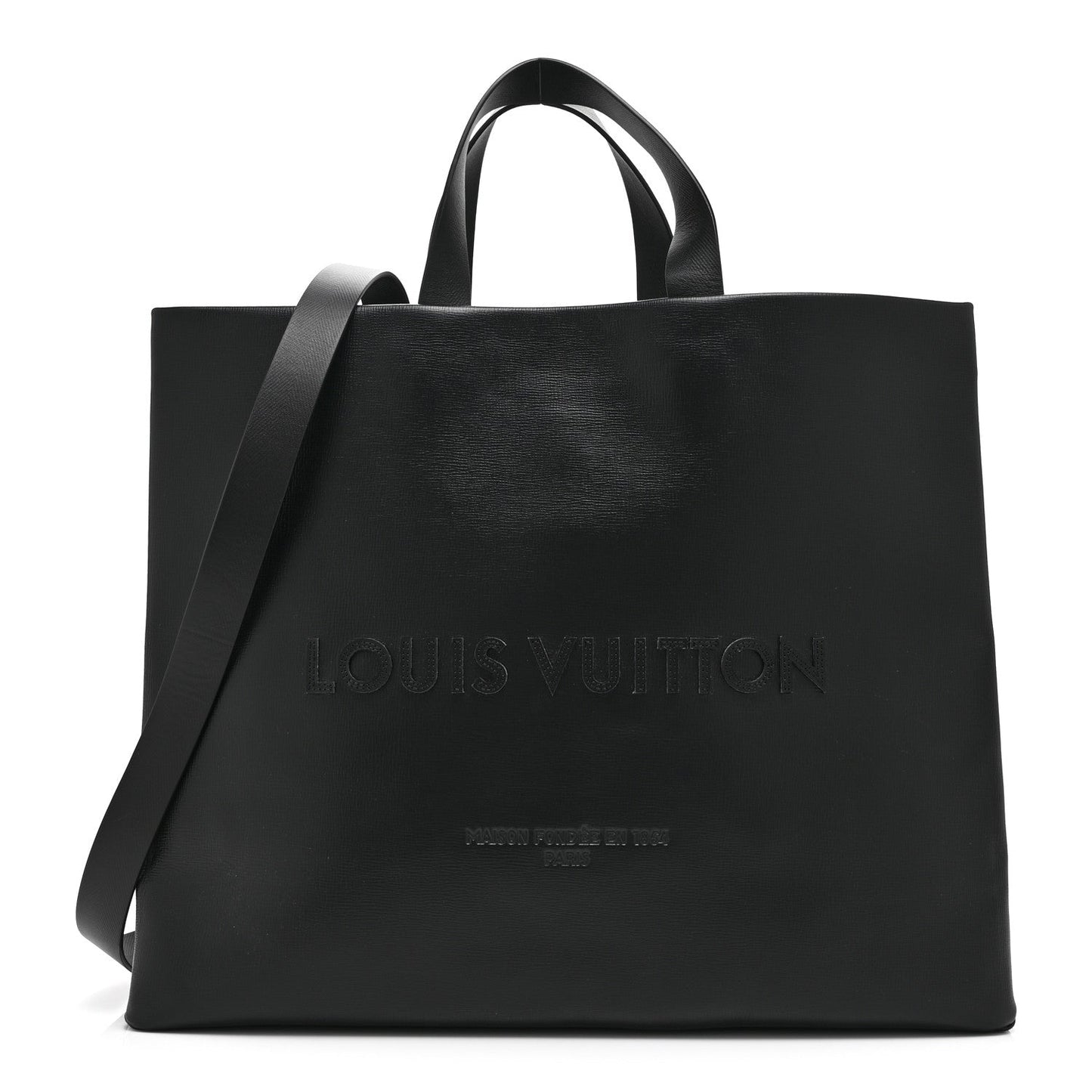 Calfskin Shopper Tote MM Black