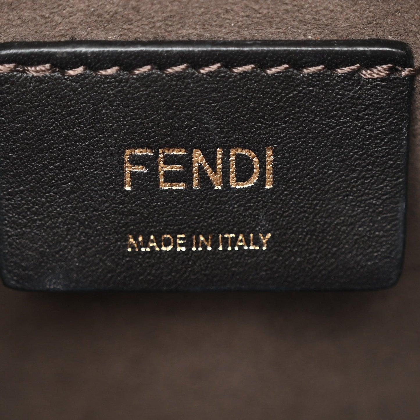 Vitello Liberty F is Fendi Bi-Color FF 1974 Embossed Mini Mon Tresor Bucket Bag Maya Black