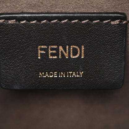 Vitello Liberty F is Fendi Bi-Color FF 1974 Embossed Mini Mon Tresor Bucket Bag Maya Black