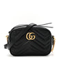 Calfskin Matelasse Mini GG Marmont Chain Shoulder Bag Black
