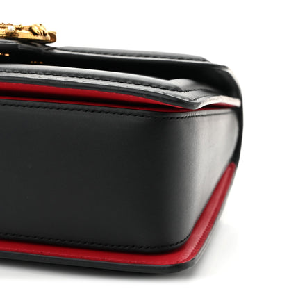 Smooth Calfskin Small DG Amore Top Handle Bag Black