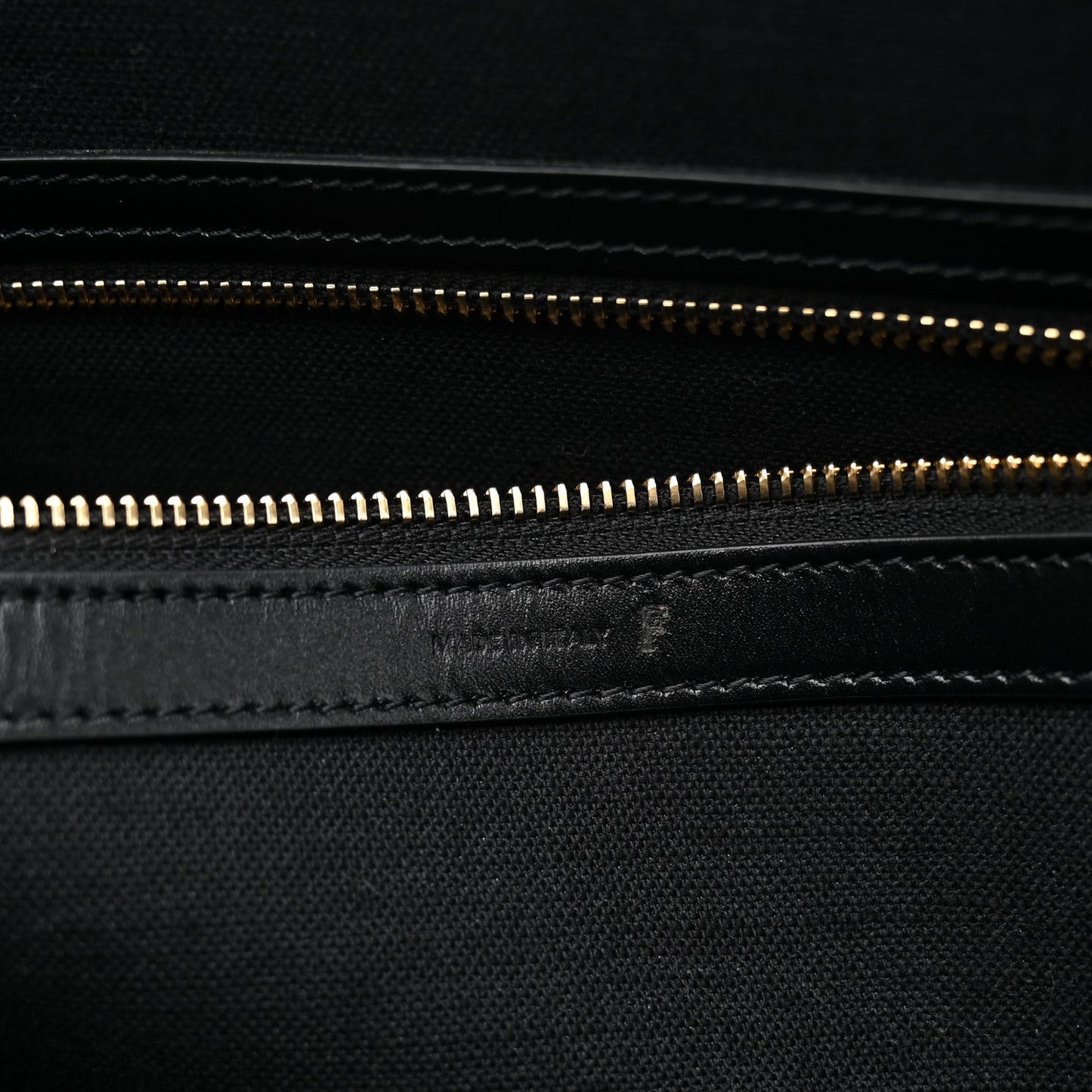 Canvas Calfskin Horizontal Cabas Black