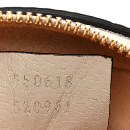 Textured Calfskin Web Mini Ophidia Round Shoulder Bag Mystic White