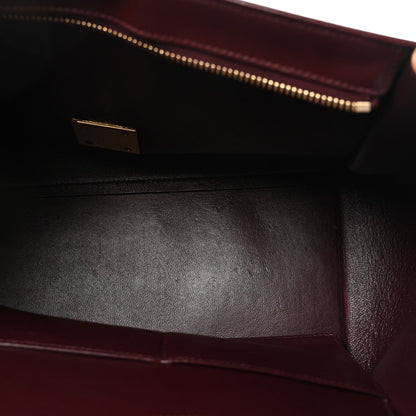 Satin Baby Grained Calfskin Small Tri-Color Trapeze Carmin