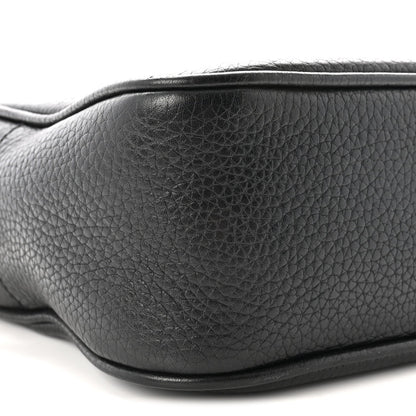 Pebbled Calfskin Small Soho Disco Bag Black