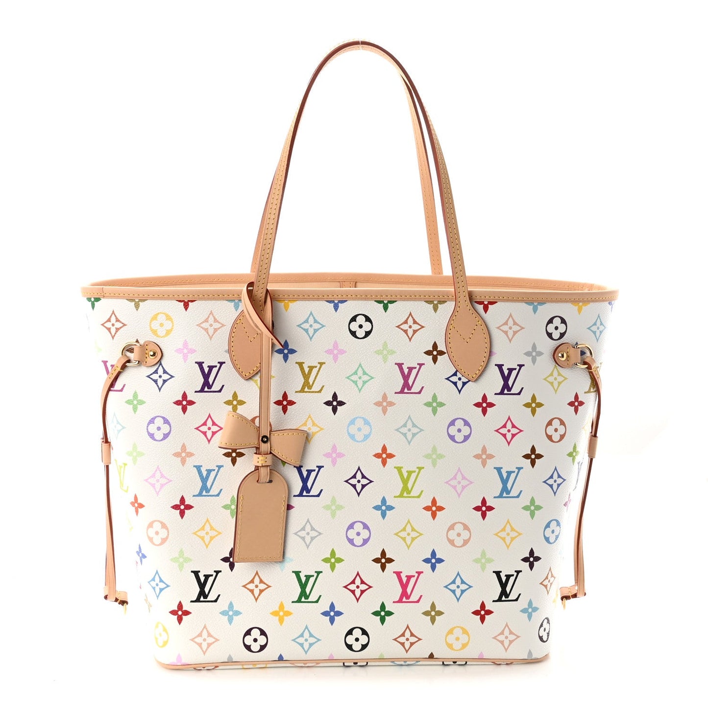 LV X TM Monogram Multicolor Neverfull MM White