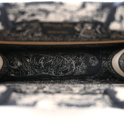 Canvas Embroidered Small Dioriviera Toile De Jouy Book Tote Blue