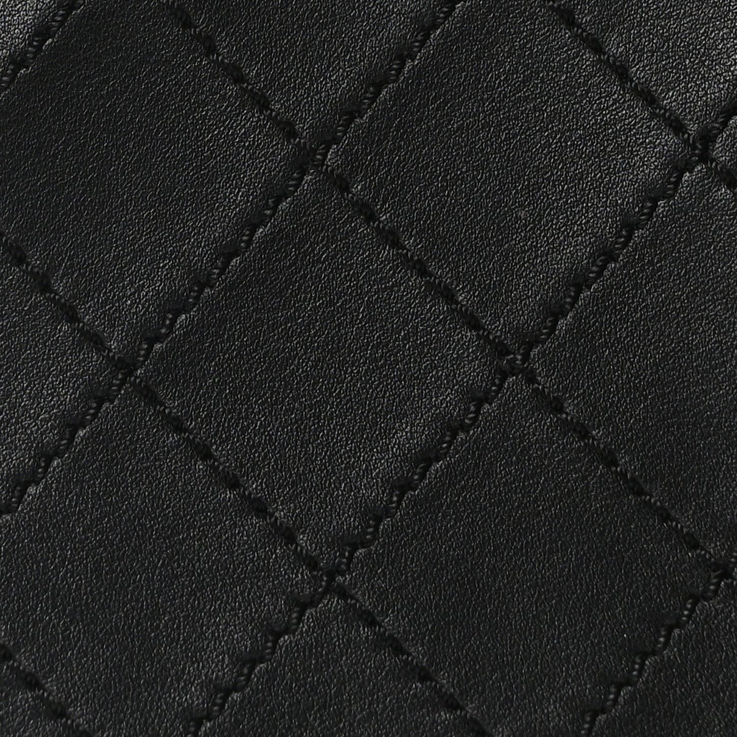 Calfskin Stitched Large Shopping Tote Black