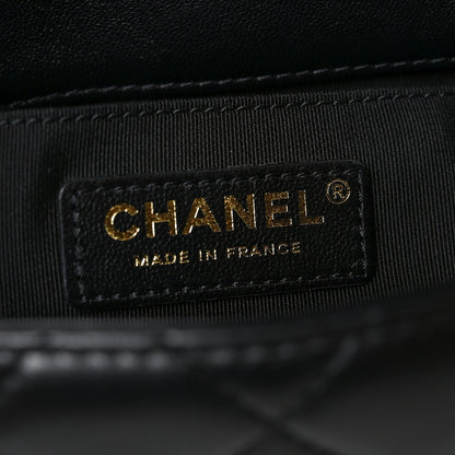Lambskin Quilted Small My Precious Flap Black