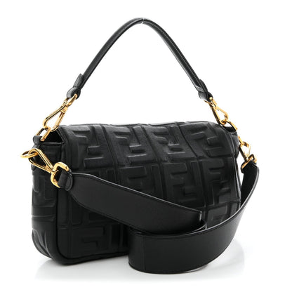 Nappa FF 1974 Embossed Baguette Black