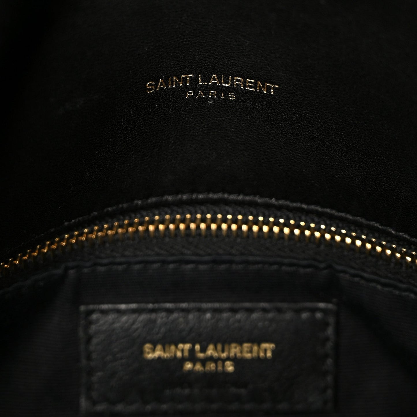 Lambskin Quilted Small Loulou Puffer Monogram Chain Satchel Black