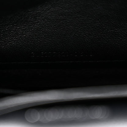 Grain De Poudre Matelasse Chevron Monogram Chain Wallet Black
