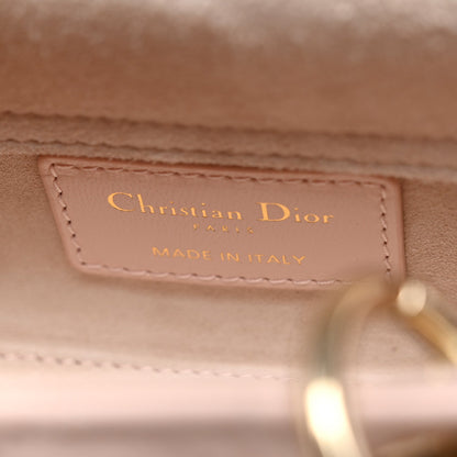 Lambskin Cannage Micro Lady D-Joy Rose Poudre