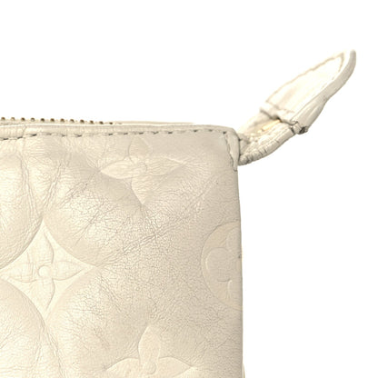 Lambskin Embossed Monogram Coussin PM Beige Cream