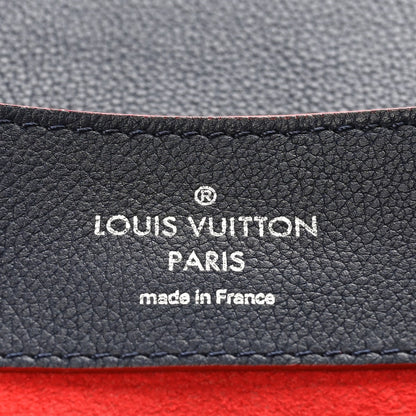 Soft Calfskin Lockme Backpack Marine Rouge