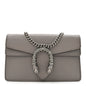 Dollar Calfskin Crystal Super Mini Dionysus Shoulder Bag Dusty Grey Black Diamond