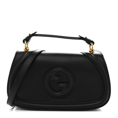 Arabella Calfskin Medium Blondie Top Handle Bag  Black