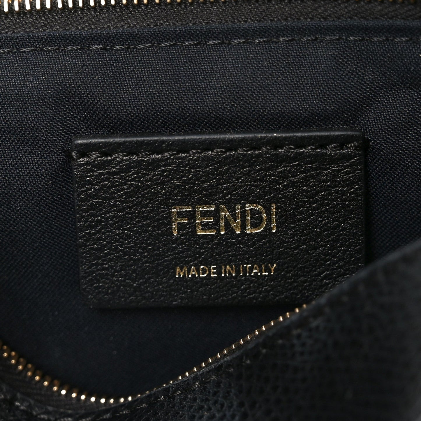Vitello Cruise F is Fendi Bi-Color FF 1974 Embossed Medium Envelope Wallet On Chain Black Maya