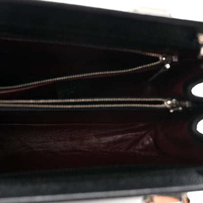Grainy Calfskin Small Zumi Top Handle Bag Black