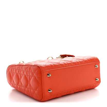 Lambskin Cannage Small My ABCDior Lady Dior Orange