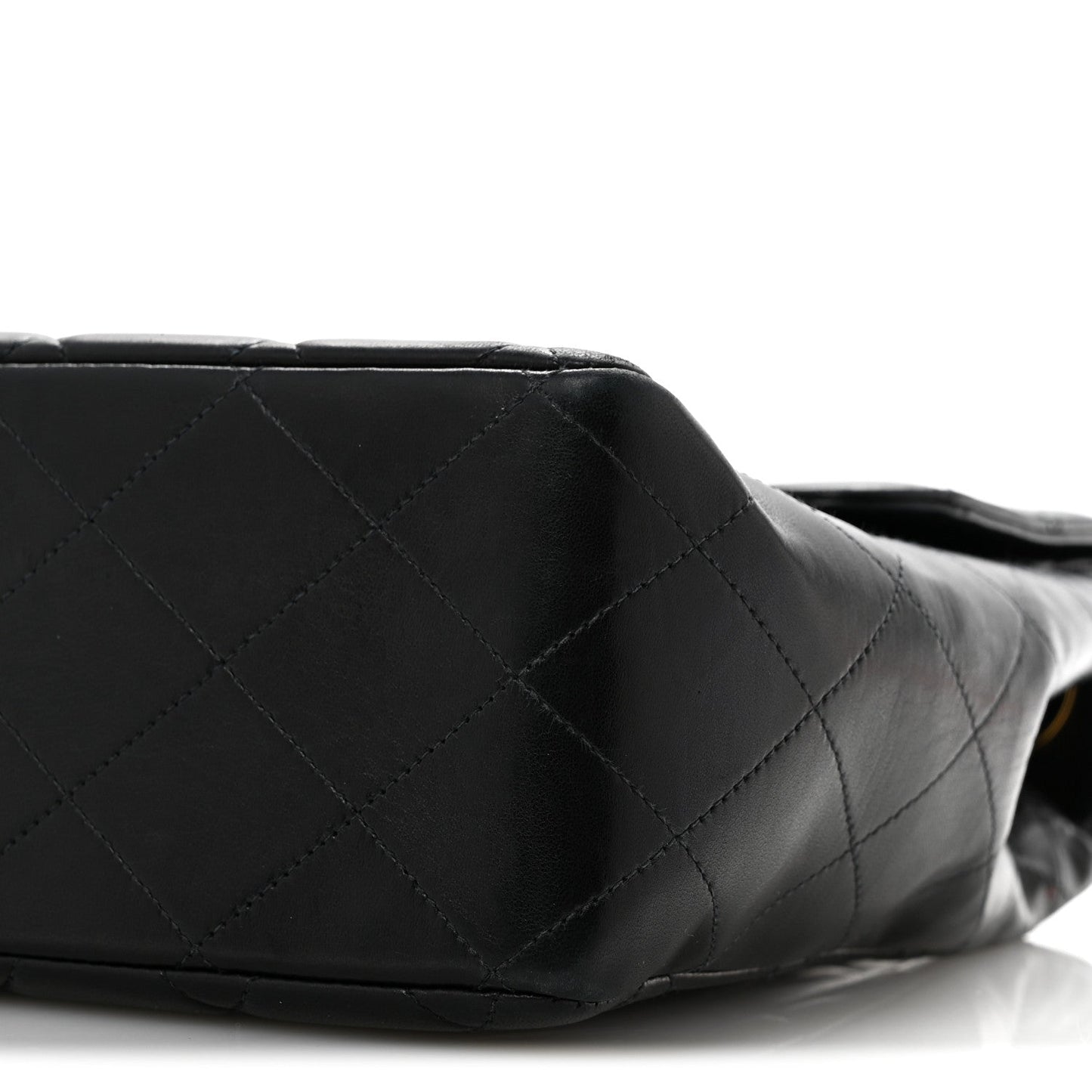 Lambskin Quilted XL Jumbo Single Flap Black