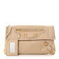Agneau Giant 21 Gold Hardware Envelope Clutch Sahara