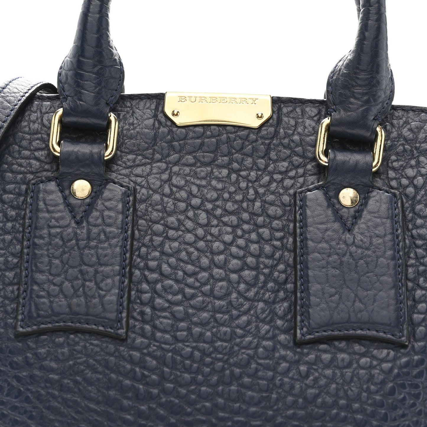 Signature Grain Small Clifton Bag Navy Blue