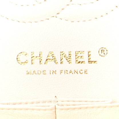 Caviar Quilted Small Double Flap White