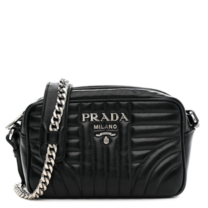 Soft Calfskin Diagramme Camera Bag Black