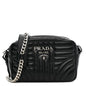 Soft Calfskin Diagramme Camera Bag Black