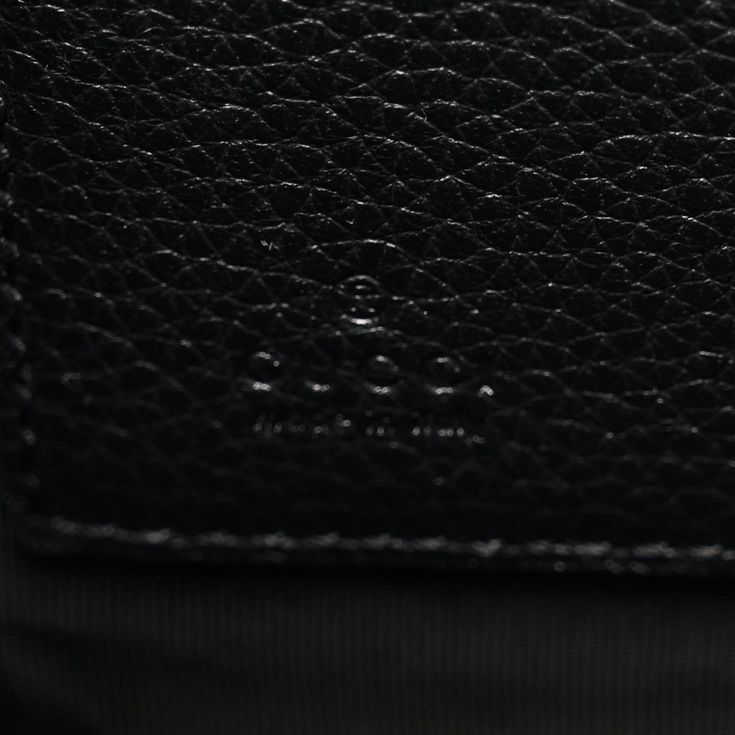Pebbled Calfskin Shoulder Bag  Black