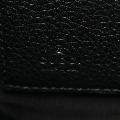 Pebbled Calfskin Shoulder Bag  Black