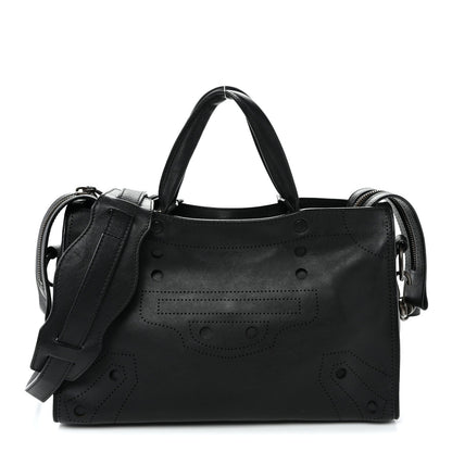 Veau Soyeux Perforated Blackout Hardware S City Black