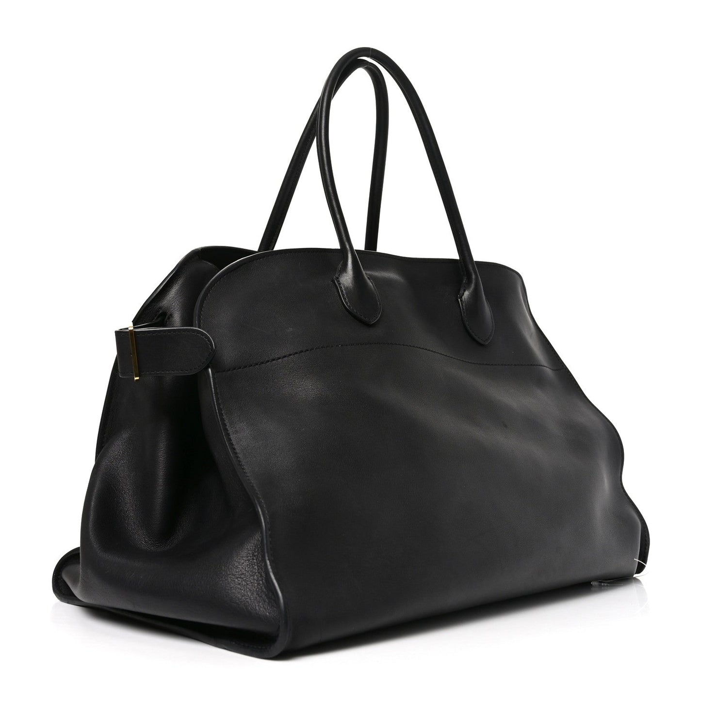 Polished Saddle Calfskin Soft Margaux 17 Black