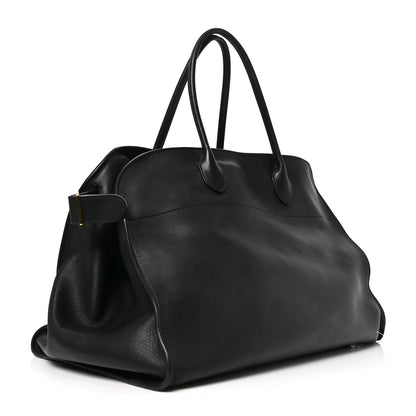 Polished Saddle Calfskin Soft Margaux 17 Black
