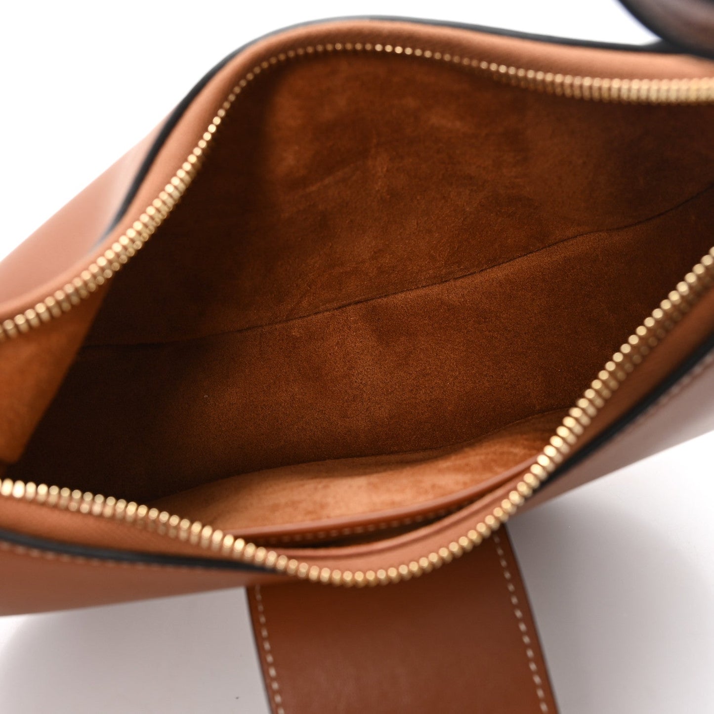 Smooth Calfskin Medium Strap Ava Triomphe Shoulder Bag Tan