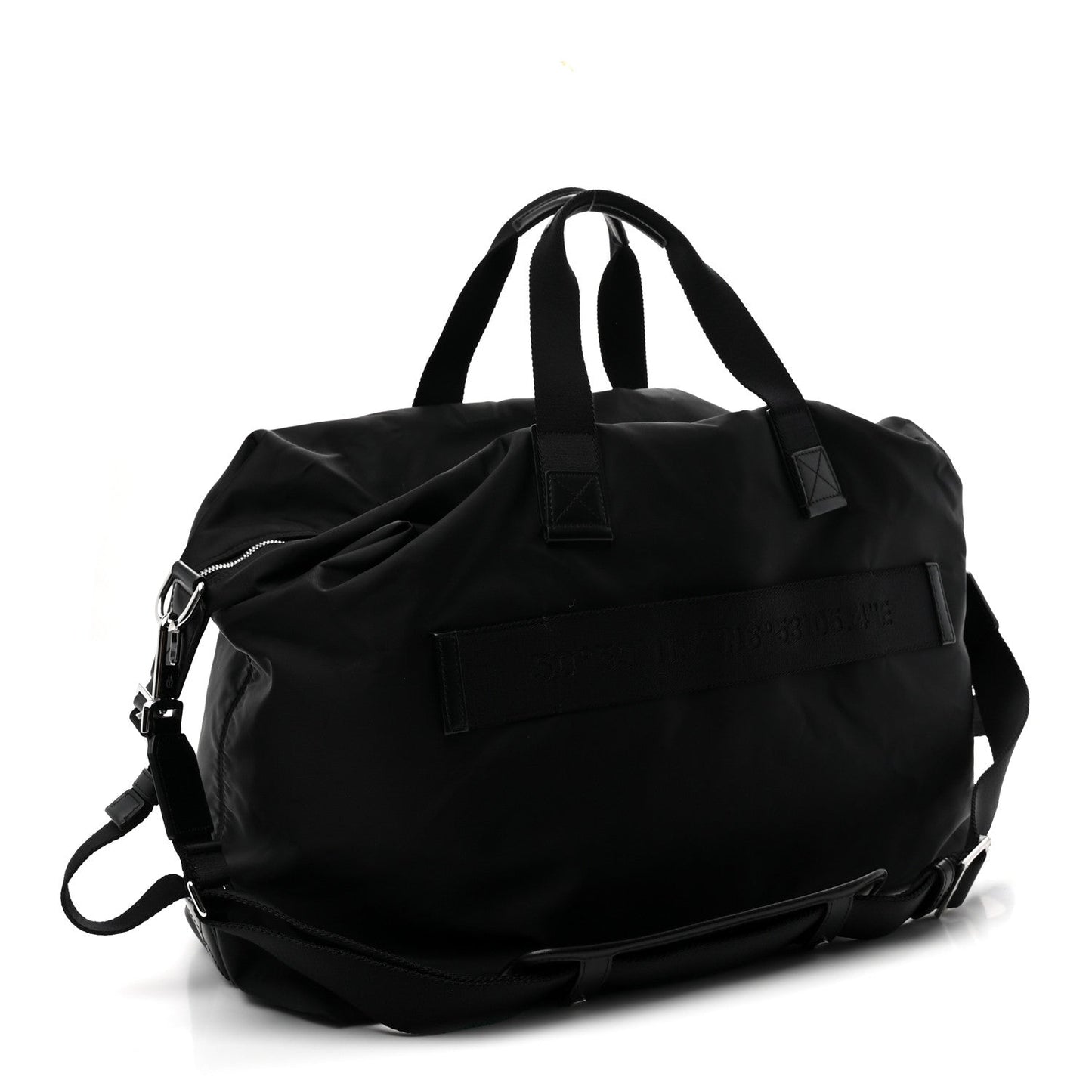 Nylon Signature Duffle  Black