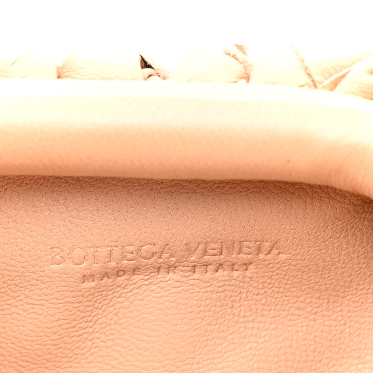 Nappa Intrecciato Coin Purse Almond